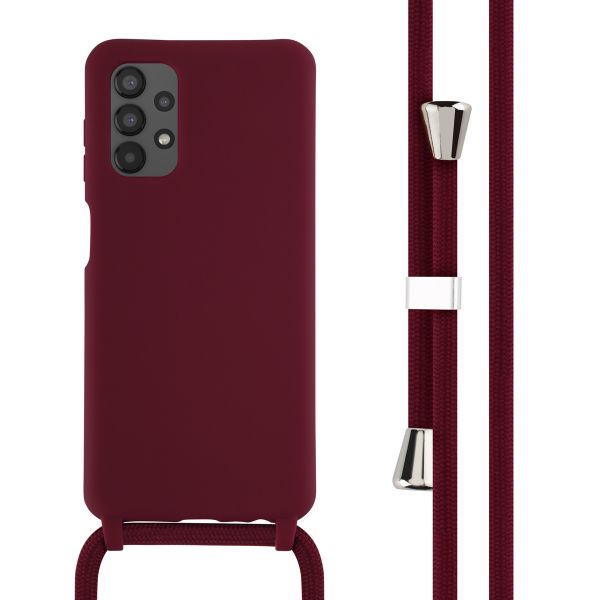 imoshion ﻿Coque en silicone avec cordon Samsung Galaxy A13 (4G) - Rouge foncé