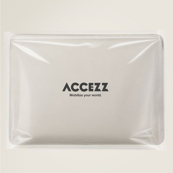 Accezz Leather Pochette ordinateur le Apple MacBook 15 pouces - Beige