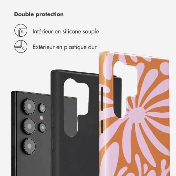 Selencia Coque arrière Vivid Samsung Galaxy S24 Ultra - Modern Bloom Pink