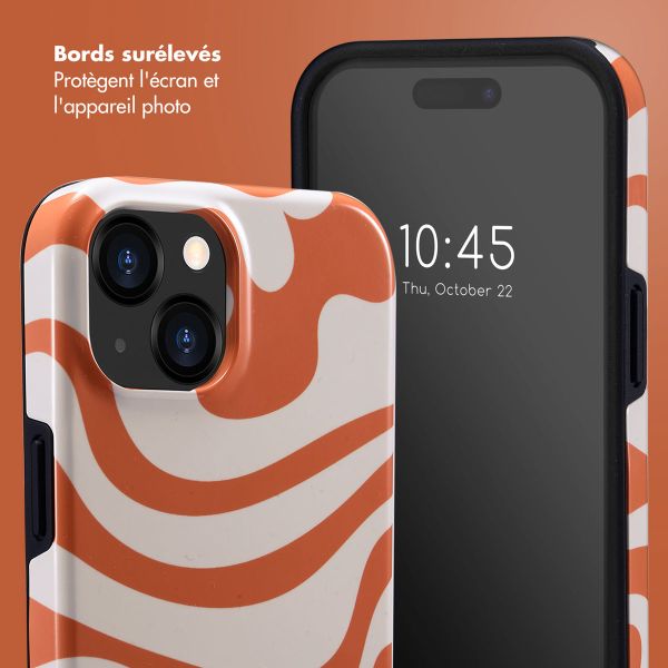 Selencia Coque arrière Vivid Tough iPhone 15  - Dream Swirl Orange