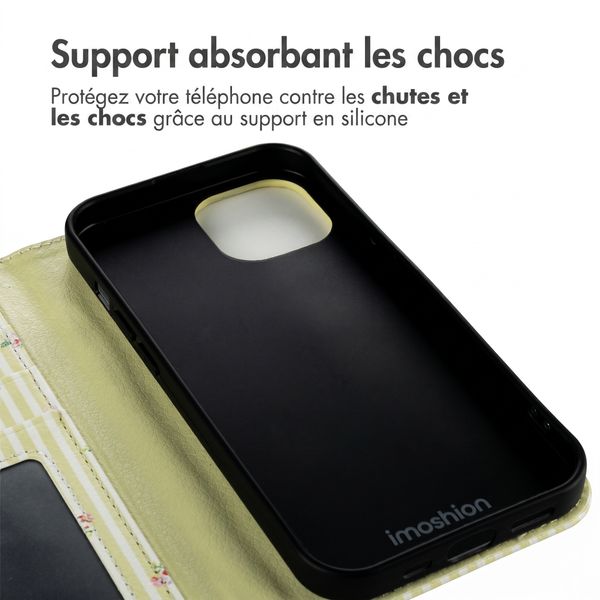 imoshion Étui de télephone portefeuille Design Apple iPhone 15 - Garden Stripes