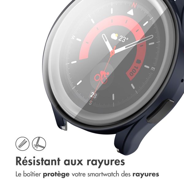 imoshion Coque rigide à couverture complète Samsung Galaxy Watch 5 - 44 mm - Bleu foncé