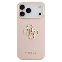 Guess Coque Big 4G Logo Grained Apple iPhone 17 Pro - Rose