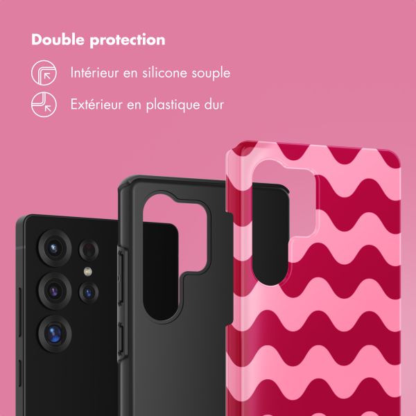 Selencia Coque arrière Vivid Samsung Galaxy S25 Ultra - Wave Vibes Lipstick