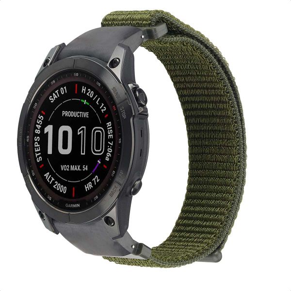 imoshion Bracelet QuickFit® en nylon  - Connexion Garmin 22 mm - Taille L/XL - Vert