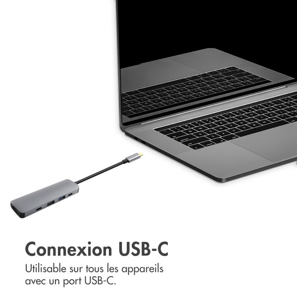 Accezz Hub USB-C 5-en-1 - 4K 30Hz Ultra HD - Charge de 100 watts - Station d'accueil