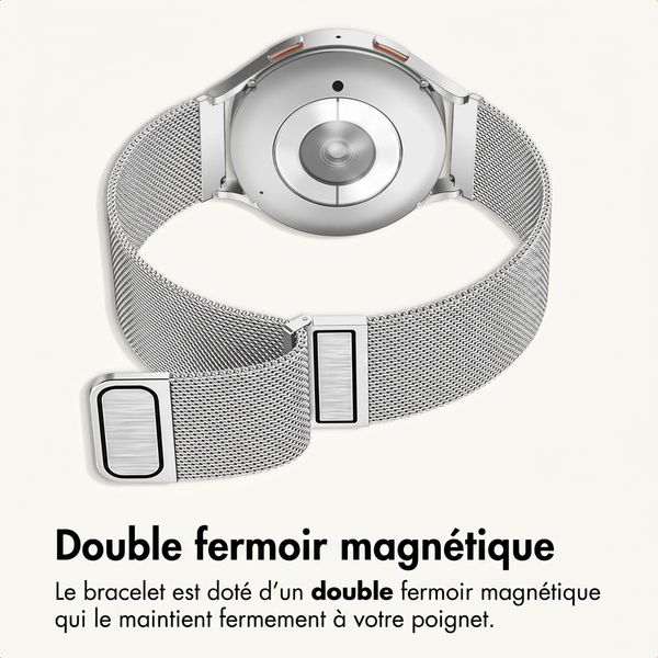 imoshion Bracelet magnétique milanais  - Connexion universelle 20 mm - Argent