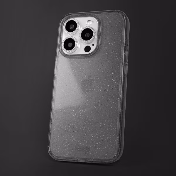 Holdit Protection Caméra Paillettes Apple iPhone 15 Pro / 15 Pro Max - Silver