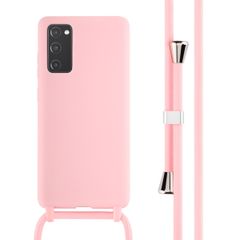 imoshion Coque en silicone avec cordon Samsung Galaxy S20 FE - Rose