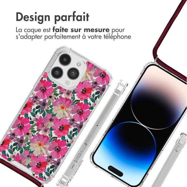 imoshion Coque Design avec cordon iPhone 14 Pro Max - Flower Water