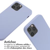 imoshion Coque en silicone avec cordon Apple iPhone 12 (Pro) - Violet