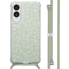 imoshion Coque Design avec cordon Samsung Galaxy S25 Edge - Smoke Green Flowers