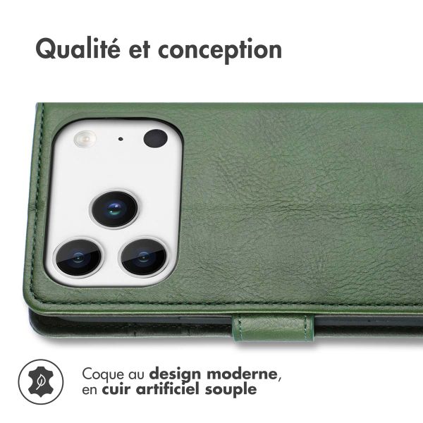 imoshion Étui de télephone portefeuille Apple iPhone 17 Pro Max - Vert