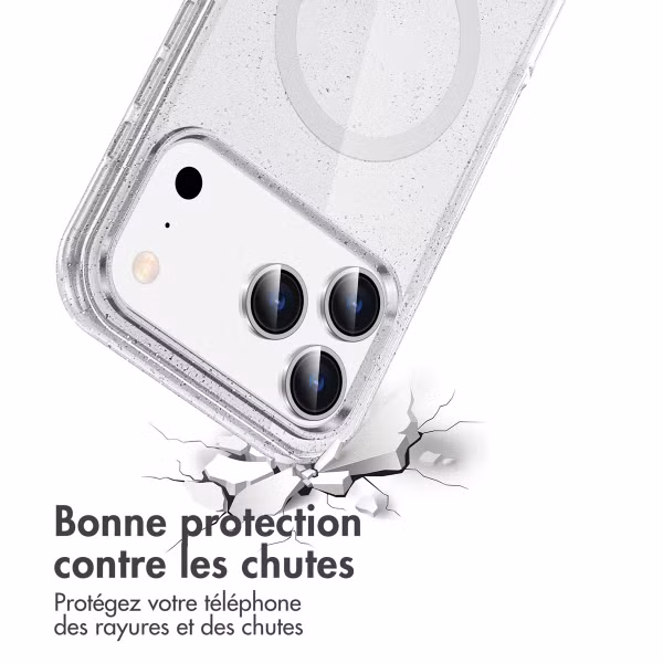 imoshion Coque Pailletée avec MagSafe Apple iPhone 17 Pro - Transparent