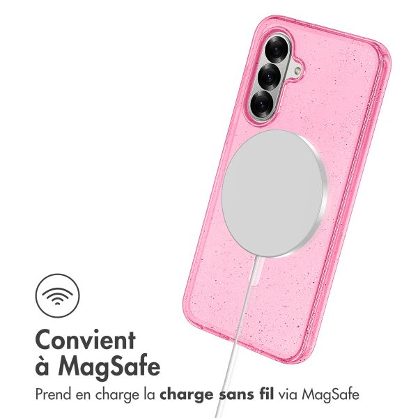 imoshion Coque Pailletée avec MagSafe Samsung Galaxy A36 - Paillettes Rose