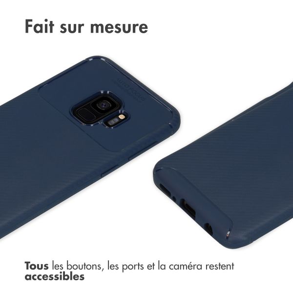 imoshion Coque silicone Carbon Samsung Galaxy S9 - Bleu