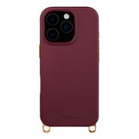 Selencia Coque arrière Rivièra avec MagSafe avec crochets amovibles Apple iPhone 16 Pro - Bold Burgundy