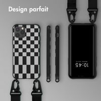 Selencia Coque design en silicone avec cordon amovible Apple iPhone 11 Pro - Irregular Check Black