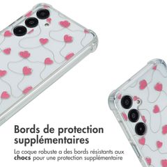 imoshion Coque Design avec cordon Samsung Galaxy A16 - Dusty Rose Connected Hearts