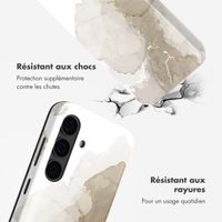 Selencia Coque arrière Vivid Tough Samsung Galaxy S24 - Marble Light Brown