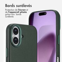 Accezz Coque arrière en cuir avec MagSafe Apple iPhone 17 - Cedar Green