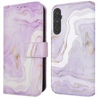 imoshion Étui de téléphone portefeuille Design Samsung Galaxy A26 - Purple Marble