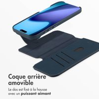 Accezz Étui de télephone portefeuille en cuir 2-en-1 avec MagSafe Apple iPhone Air - Nightfall Blue