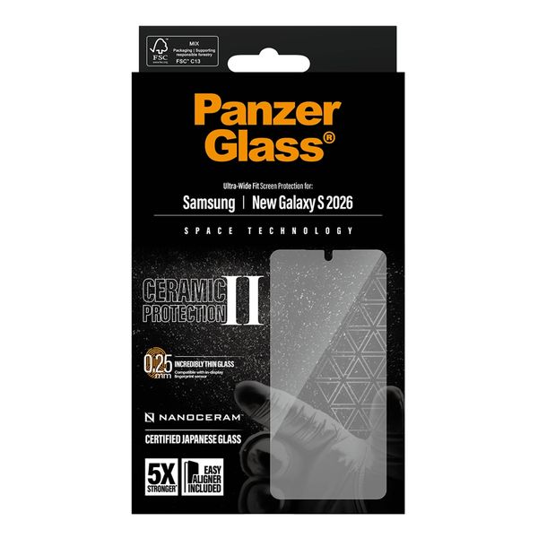 PanzerGlass Protecteur d'écran en céramique avec applicateur Samsung Galaxy S26