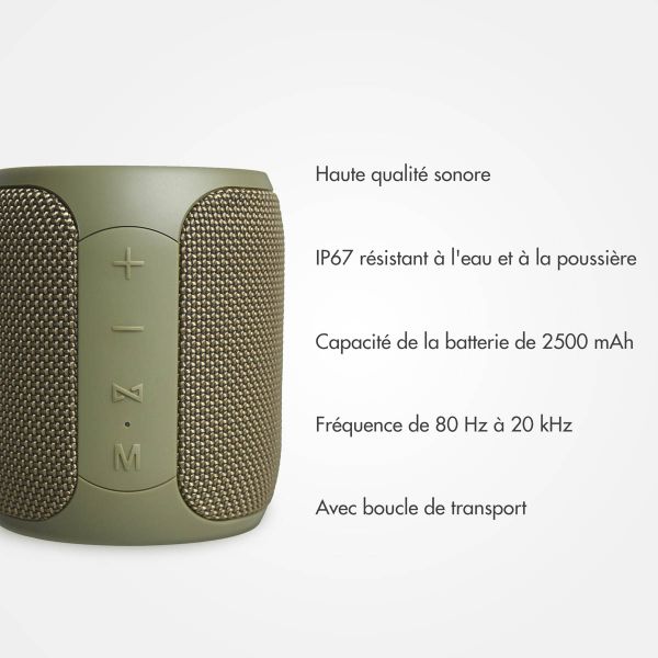 Selencia AquaPlay Enceinte Bluetooth - Enceinte sans fil - Étanche - Army Green