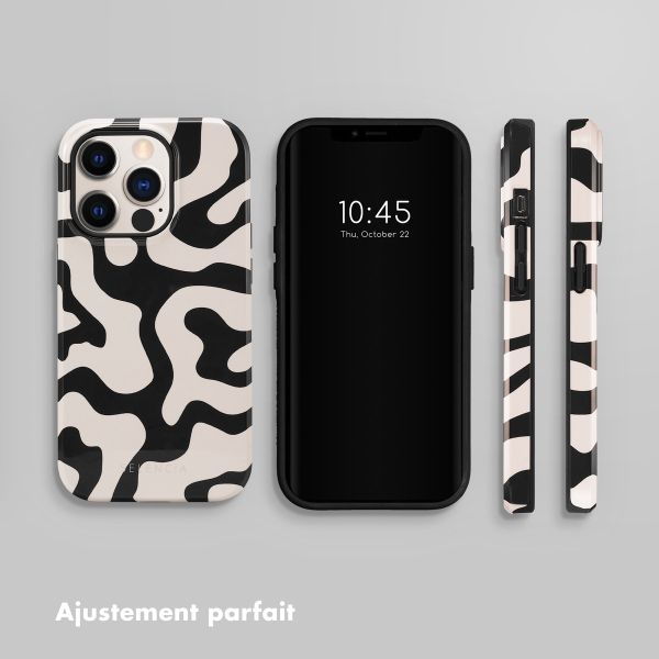 Selencia Coque arrière Vivid Tough iPhone 14 Pro - Art Wave Black