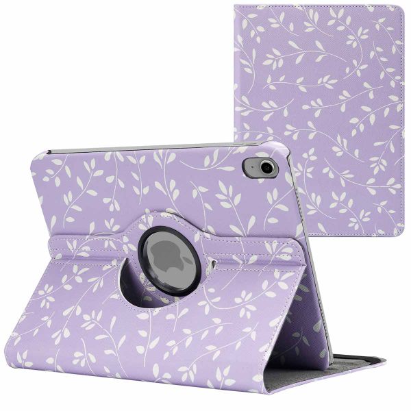 imoshion Coque tablette Design rotatif à 360° iPad 11 (2025) 11 pouces / iPad 10 (2022) 10.9 pouces - Laverder Flowers