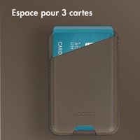 Accezz Porte-cartes en cuir - Compatible avec MagSafe et Qi2 - Coffee Brown