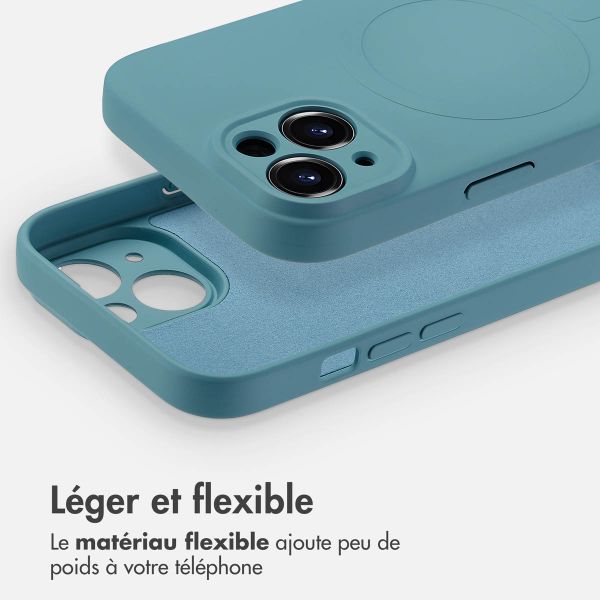 imoshion Coque Couleur avec MagSafe iPhone 15 - Smoke Green