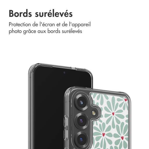 imoshion Coque Design Samsung Galaxy S25 - Bloom Love Sage Green