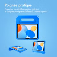 imoshion Coque kidsproof avec poupées amovibles Apple iPad 11 (2025) 11 pouces A16 / iPad 10 (2022) 10.9 pouces - Bleu