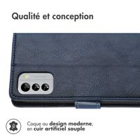 imoshion Étui de téléphone portefeuille Luxe Nokia G60 - Bleu foncé