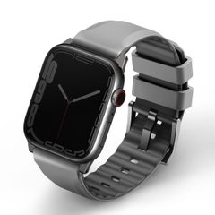 Uniq Bracelet Linus en silicone AiroSoft™ Apple Watch Series 1 á 10 / SE / Ultra (2) (44/45/46/49 mm) - Gris Craie