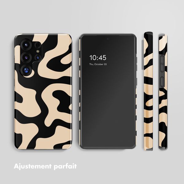 Selencia Coque arrière Vivid avec MagSafe Samsung Galaxy S25 Ultra - Art Wave Black