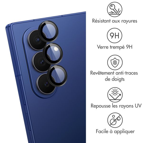 imoshion Protection Caméra en verre trempé 2 Pack Samsung Galaxy Z Fold 7 - Noir