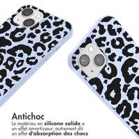 imoshion Coque design en silicone avec cordon Apple iPhone 14 - Animal Lila
