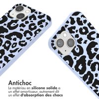 imoshion Coque design en silicone avec cordon iPhone 14 - Animal Lila