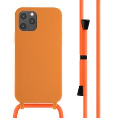 imoshion Coque en silicone avec cordon Apple iPhone 12 (Pro) - Orange