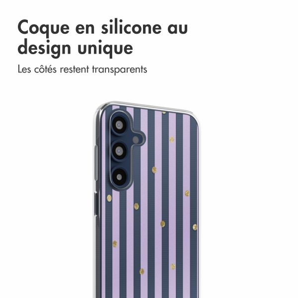 imoshion Coque design pour Samsung Galaxy A16 - Sparkle Lines Lavender