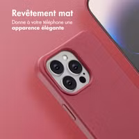 imoshion Coque arrière Color avec cordon amovible et MagSafe Apple iPhone 14 Pro Max - Raspberry