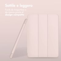 Accezz Coque tablette portefeuille Smart Silicone Samsung Galaxy Tab A9 8.7 pouces - Rose