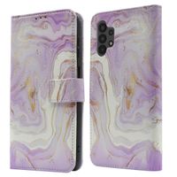imoshion Étui de télephone portefeuille Design Samsung Galaxy A13 (4G) - Purple Marble