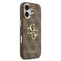 Guess Coque 4G Metal Logo Backcover Apple iPhone 17 - Gold Edge - Brown