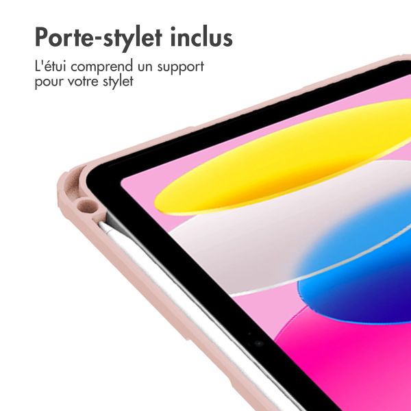 imoshion Coque tablette rigide Trifold Apple iPad 11 (2025) 11 pouces A16 / iPad 10 (2022) 10.9 pouces - Rose