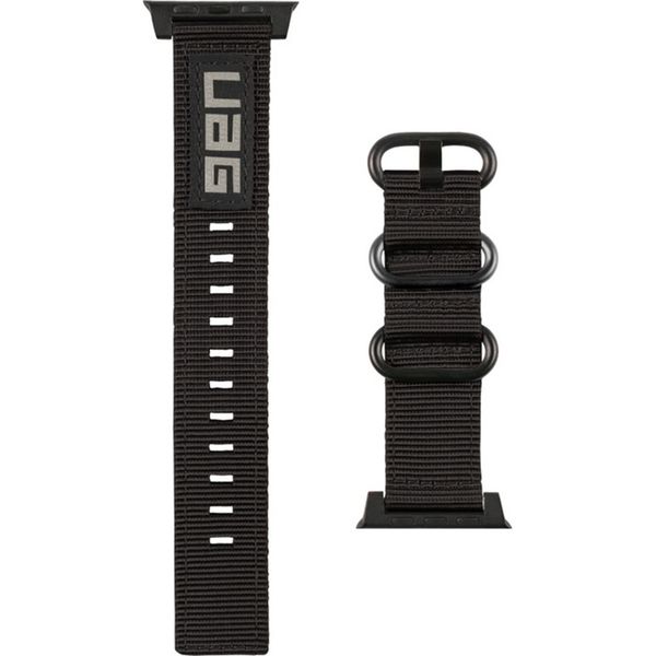 UAG Bracelet Nato Apple Watch Series 1 t/m 9 / SE (38/40/41 mm) | Series 10 / 11 (42 mm) - Noir