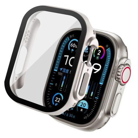 imoshion Coque rigide à couverture complète Apple Watch Ultra / Ultra 2 / Ultra 3 - 49 mm - Lumière stellaire